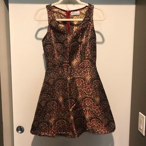 Whyte Eyelash Skaterskirt Mini Dress